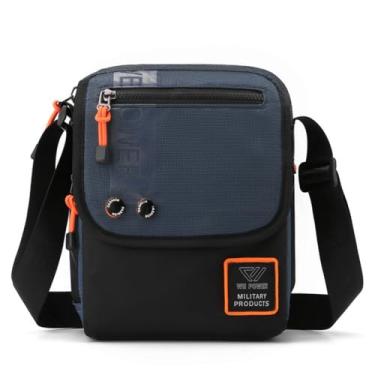 Imagem de Bolsa Messenger de Ombro Nylon Leve para Homem Estilo Simples Prático e Tendência Cintos Ajustáveis Múltiplos Bolsos Viagens Diárias Deslocamento Compras Tecido Oxford Moda
