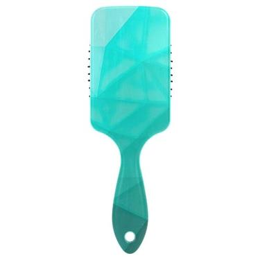 Imagem de Escova de cabelo com almofada gradiente turquesa aqua, pentes para mulheres, cabelo encaracolado, pente úmido, pentes para homens, escova de viagem