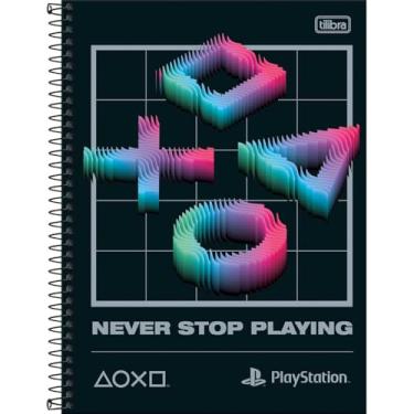 Imagem de Caderno Playstation TILIBRA Universitário BROCHURA - 1M 80 Folhas (Neve Stop Playins)