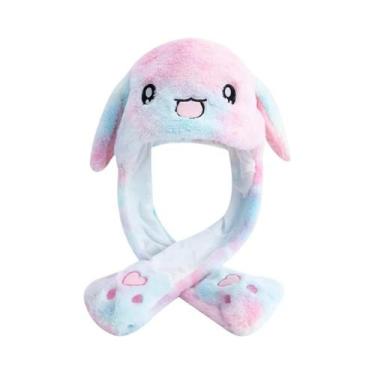 Imagem de Chapéu De Inverno Feminino Com Orelhas De Coelho, Boné De Pelúcia Engr