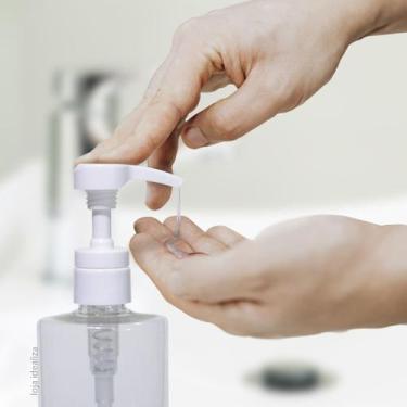 Imagem de 10 Frasco Dispenser 500ml Válvula Pump Creme Sabonete - Idealiza