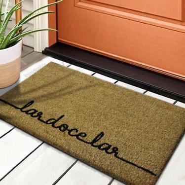 Imagem de 1 Tapete Porta Capacho Fibra Coco Antiderrapante 33x60 E8 - IDEALIZA