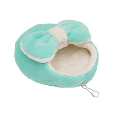 Imagem de Gralara Cama suspensa para hamster, para dormir, caverna para porquinho-da-índia, cama suspensa para pequenos animais de estimação, ideal para hamsters, Verde