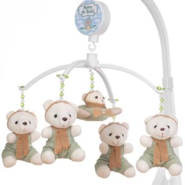 Imagem de Mobile Para Berço Musical Giratório Aviadores Verde - Le-Leão Artigos 