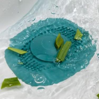 Imagem de Vedação de tampa de drenagem de silicone - protetor de pia de cozinha à prova de odor com design hermético (verde)