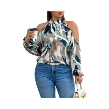 Imagem de Camisa Elegante plus Size Com Alças Para Mulheres, Moda Casual De Prim
