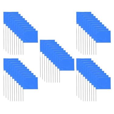 Imagem de Ｂｅｓｇａ Conjunto de 50 bandeiras de marcação azuis, bandeiras multiuso para irrigação, para escrever no gramado, ideais para treinamento de cães e jardim.