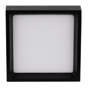 Imagem de Plafon Led 18W Stella Sobrepor Deep 19cm Recuado Preto 3000K STH20903P