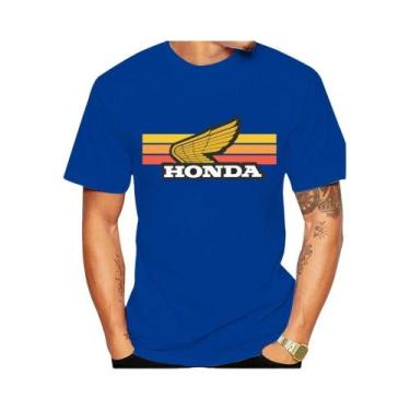 Imagem de Camiseta Retro Honda Sunset De Verão 100% Algodão Para Homens E Mulher