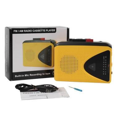 Imagem de RiToEasysports Leitor de Cassetes, Leitor de Cassetes, Gravador Portátil Com Rádio AM FM, Entrada para Fone de Ouvido de 3,5 Mm, Alimentação USB, Bateria Recarregável, Alto-falante para
