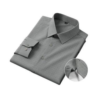 Imagem de Camisa Casual Masculina Slim Fit De Manga Longa Com Estampa Xadrez Pri