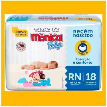 Imagem de Fralda turma da monica baby recém nascido com 18 unidades - Turma Da M