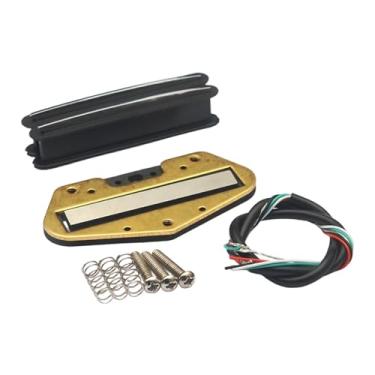 Imagem de KiBcsLic Captador Mini Humbucker, Bobina Dupla, Compacto, Fácil de Instalar, Acessório de Reposição Robusto e Leve com Trilho Duplo para Guitarra Elétrica, Preto