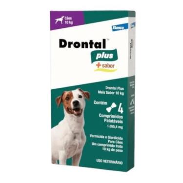Imagem de Vermífugo DrontaL Plus + Sabor até 10kg com 4 Comprimidos - ELANCO