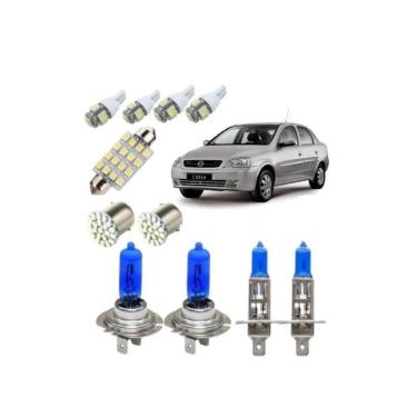 Imagem de Kit Lâmpada Led Corsa Sedan 2003 A 2012 + H7 + H1.