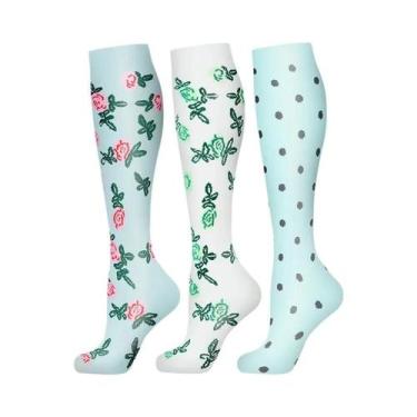 Imagem de Meias De Compressão Masculinas 3 a 6 Pares Para Esportes Ao Ar Livre, 