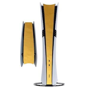 Imagem de Adesivos de proteção para console PlayStation 5 Pro - Acessórios de jogos para PS5 Pro (dourado)