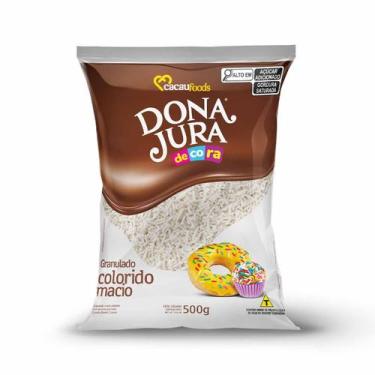 Imagem de Granulado Macio Decorativo Bolos Doces Branco 500g Dona Jura - Cacau F