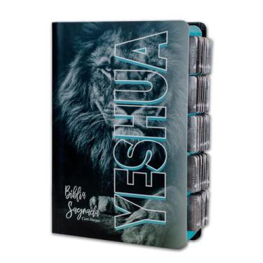 Imagem de Bíblia Sagrada Evangélica Com Índice Abas Adesivas - Leão Yeshua - REI