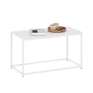 Imagem de Furinno Mesa de centro Camnus Modern Living, branco maciço/branco