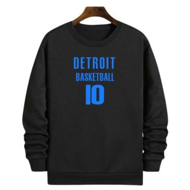 Imagem de Blusa Moletom Gola Basquete Detroit Basketball número 10 - Loja Click 
