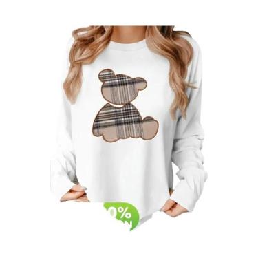 Imagem de Camiseta Feminina Solta E Confortável De Algodão Com Estampa Gráfica D