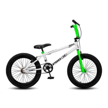 Imagem de Bicicleta Aro 20 BMX PRO X S1 Cor:Branco+Verde - Pro-X, Branco, Verde