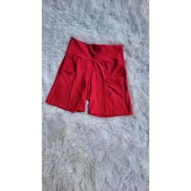 Imagem de Short Feminino De Academia Com Bolso Short Meia Coxa Treino - Pijamas 