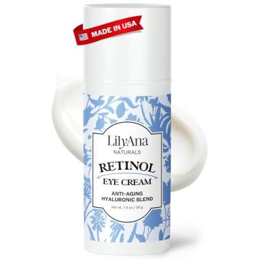 Imagem de LilyAna Naturals Creme para os olhos – creme para olheiras e inchaço, creme para os olhos, creme antienvelhecimento para os olhos reduz linhas finas e rugas (30 ml, retinol)