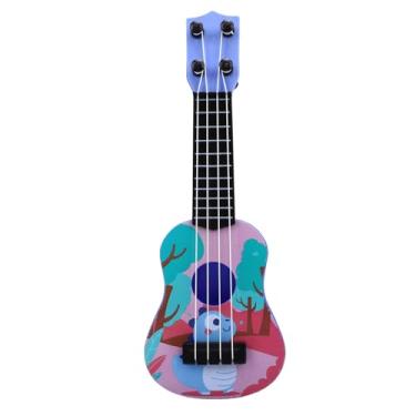 Imagem de Diydeg Ukulele de Brinquedo Infantil, Brinquedo Musical de Guitarra Infantil Jogável, Mini Instrumentos Musicais de 4 Cordas, Instrumentos de Aprendizagem Educacional (Roxa)