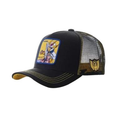 Imagem de Boné Trucker Unissex Ajustável Anime Saint Seiya Com Tela Respirável P