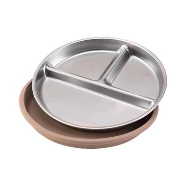 Imagem de Prato De Aço Inoxidável Para Crianças Com Sucção Destacável, Tigela De