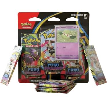 Imagem de Pokemon Blister Triplo - Pacotes de Booster de Megaevolução - Fogo Fantasmagorico - SORTIDO