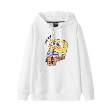 Imagem de Moletom Feminino De Outono Inverno Com Estampa De Anime SpongeBob, Mod