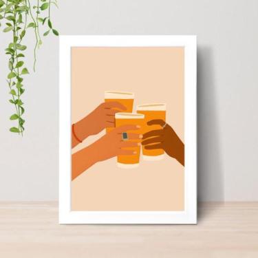 Imagem de Quadro Brasilidades Arte Brasileira A4 C/ Moldura e Vidro 11 Cor: Bran