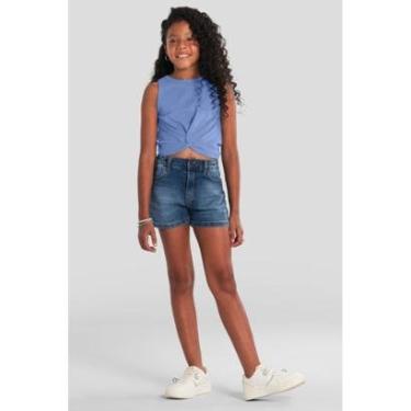 Imagem de Blusa infantil menina em cotton cropped Brandili-Feminino
