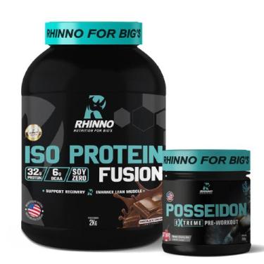 Imagem de Kit Iso Protein Fusion Chocolate + Pré Treino Posseidon Nutrition For 