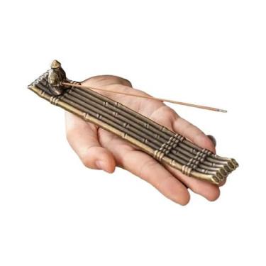 Imagem de Suporte De Incenso Estilo Japonês Barco Com Velhos Pescadores Ornament