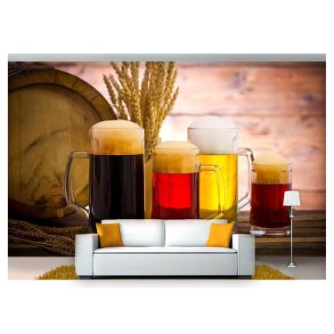 Imagem de Papel De Parede Cerveja Bebida Barril Chopp 3D Al105