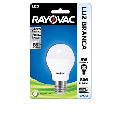 Imagem de Lampada Rayovac Led A55 8w Bivolt Branca