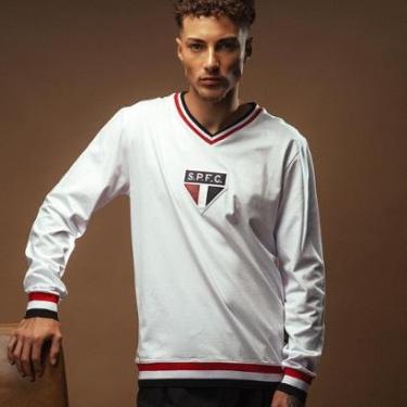 Imagem de Camisa São Paulo Retrô 1930 White Manga Longa Masculina-Masculino