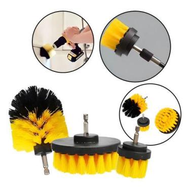 Imagem de Kit 3 Escovas Limpeza Pesada Encaixa Parafusadeira - Oba Oba Mix