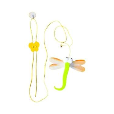 Imagem de Brinquedo Interativo Para Gatos Em Formato De Libélula Com Corda Elást