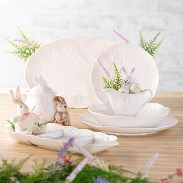 Imagem de Prato de Sobremesa Lyor Butterfly Flower Branco - Wolff