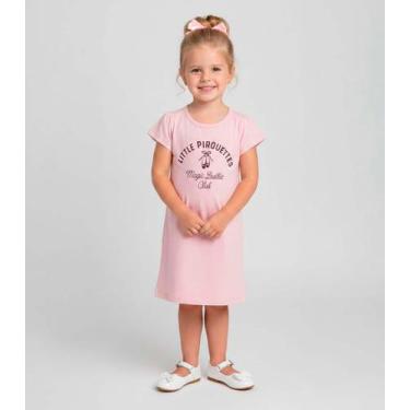 Imagem de Vestido Infantil Manga Curta Estampado Select Rosa, 10, Rosa