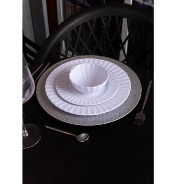 Imagem de Prato Raso Gerbera Lyor 27cm Branco Melamina