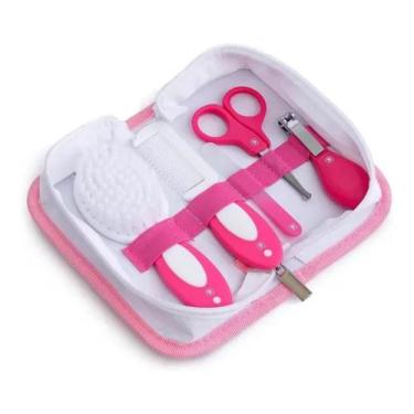 Imagem de Kit Cuidados Para O Bebê 5 Peças + Necessarie Rosa Pimpolho