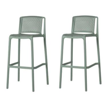 Imagem de Kit 2 Banquetas Empilhável Floripa Fratini 100 cm (Altura) em Poliprop