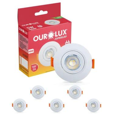 Imagem de 6 Spot Super Led Redondo de Embutir Bivolt 5w Cor da Luz Branco Neutro