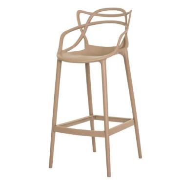 Imagem de Banqueta Allegra Nude Polipropileno Cozinha Bar Bistrô - WAW DESIGN